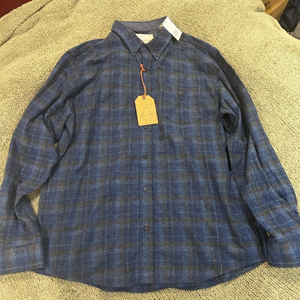 Weatherproof Blue Casual Button Down Shirt